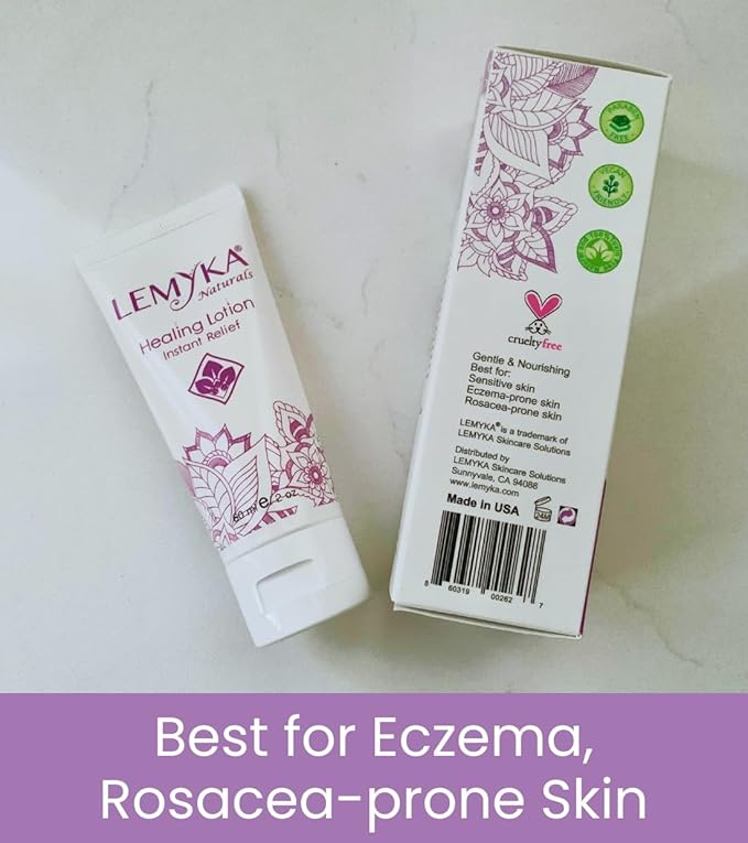 Rosacea cream -face redness relief facial rash lotion for eczema, psoriasis, hives, and dry skin, LEMYKA natural healing for babies and adults