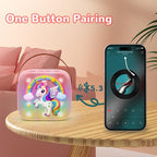 Mini Karaoke Machine for Kids Teen Adults - Toddler Toys Birthday Gift for Girls Ages 3-12, Portable Bluetooth Speaker Set with 2 Wireless Microphones fits Family Fun Home Party Outdoor, Pink