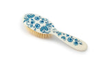 Rock & Ruddle Soft White Natural Boar Bristle Hairbrush for Babies and Young Children | Perfect for Fine Hair Detangling and Smoothing - Pretty Blue