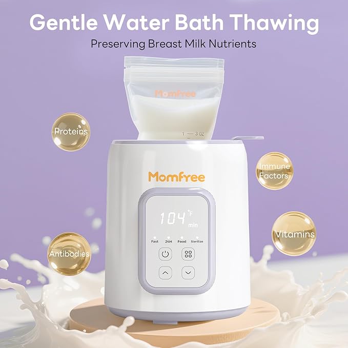 Bottle Warmer, 8-in-1 Fast Baby Bottle Warmer for Breastmilk and Formula,Milk Warmer with Accurate Temperature Control and Automatic Shut-Off,Multifunctional Bottle Warmers for All Bottles (Purple)