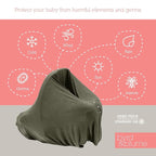 Byrd & Blume Maternity Nursing Cover Breathable Lightweight Breastfeeding Cover Wrap Shawl Scarf Poncho Full 360 (Olive, One size)