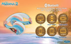 eKids Moana Bluetooth Headphones for Kids, Wireless Headphones with Microphone Includes Aux Cord, Kids Earphones for School, Home, or Travel