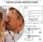 Generic Custom Clocks for Walls Personalized Clocks with Photo Text Logo Silent Non Ticking Round Decoration for Kitchen Creative, 12inch-30cm