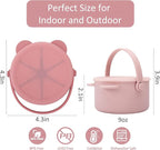 Silicone Snack Cups for Toddlers, Toddler Snack Containers, Baby Treat Catcher with DustProof Lid 2 Pack Dishwasher Safe and BPA Free 9 Oz