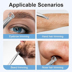 2026 New Stainless Steel Nose Hair Tweezers, Universal Portable Reusable Nose Hair Plucker for Men & Women (Black)