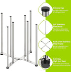 Reusable Bag & Bottle Drying Rack, Baby Bottle Drying Rack, Collapsible Cup Drying Rack for Glass, Mugs -Stainless Steel Countertop Organizer