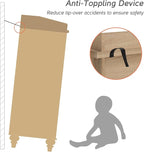 WAMPAT 2-in-1 Baby Dresser with 12 Drawers for Kids Dresser, Farmhouse Wooden Double Dressers for Bedroom, Oak 6 Drawer Dressers Set Organizer for Children’s Bedroom, Nursery Furniture