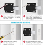 10 Pack Magnetic Push Latch Catch Push to Open Latch Pressure Touch Release Cabinet Catch for Doors Drawers Release Latch Kitchen Drawer Push Catch Pop Out Latch (Black)