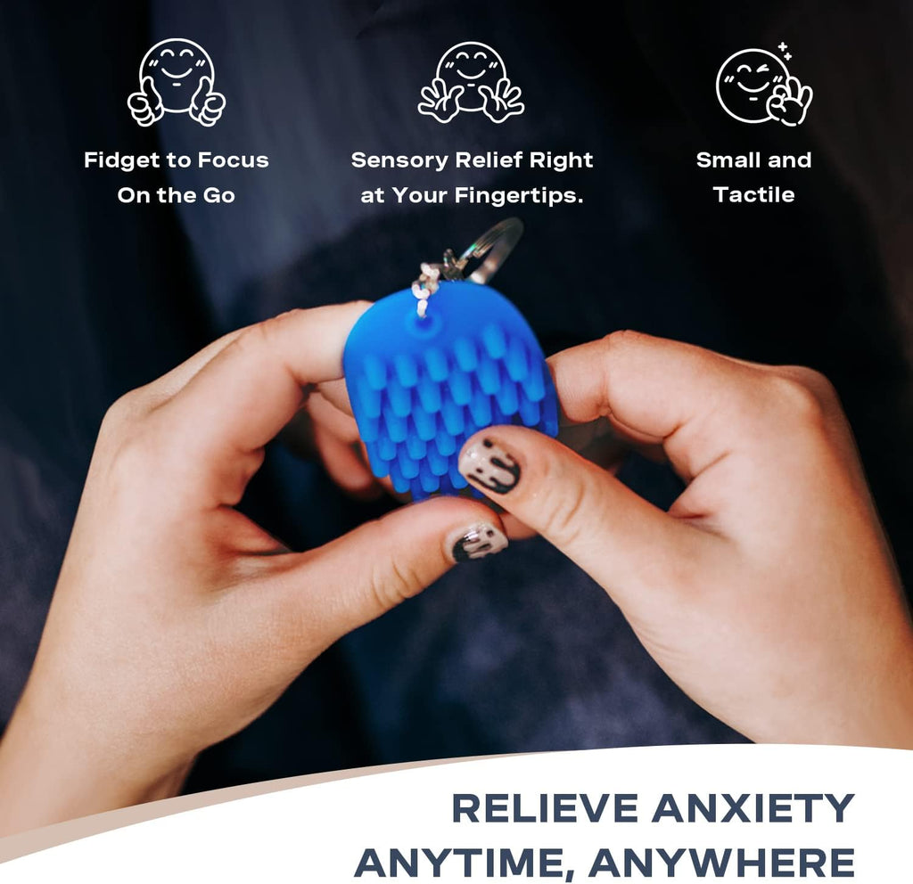 HedgeHog Hoglet Mini Keychain Soft, Smooth, Lightweight & Silent Fidget Toys for Stress Relief - Perfect Sensory Toy