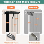 40.5" Extra Tall Baby Gate for Doorways, 54.8"-57.4" Extra Wide Pet Gate Pressure Mounted, Narrow Space Puppy Barrier Gates Indoor, No Drill Metal Safety Child Gate No Climb, Black