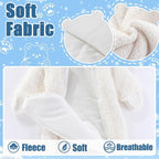 Fairy Baby Newborn Baby Winter Snowsuit Bear Thick Romper Footie Double Zip Hooded Jumpsuit Fleece Coat Infant Boy Girl 0-12M