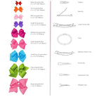 Wee Ones Girls' Plain Wrap Classic Grosgrain Hair Bows on a WeeStay No-Slip Hair Clip, Handmade, Baby, Hot Pink