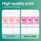 Sukuos Weekly Pill Organizer 7 Day 2 Times A Day, AM PM Medicine Pill Box with Easy Push Button, BPA Free Vitamin Cases for Fish Oil/Supplements, Easy to Clean (Red&Blue)