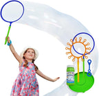Giant Bubble Wand Set for Kids and Adults with Concentrated Refill, Fun Outdoor and Indoor Activity for Girls, Boys, Toddlers and Children to Enjoy