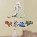 Lambs & Ivy Dino-Might Multicolor Dinosaur Musical Baby Crib Mobile Soother Toy