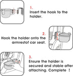 SnackPod Child Cup & Snack Holder for Convertible Car Seats & Strollers - BPA Free - Grey