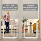 Fairy Baby Extra Wide Baby Gates 71.7-76.3 Inch, Auto Close Child Safety Gates for Stairs Banister Doorways Hallway,Indoor Safety Child Gates for Kids or Pets