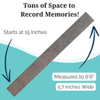 Height Ruler for Wall - Child Height Wall Chart, Height Chart for Kids Growth Chart for Wall Growth Chart Wood, Wooden Growth Chart for Wall - Gray w/Inches - 63"x5.75"
