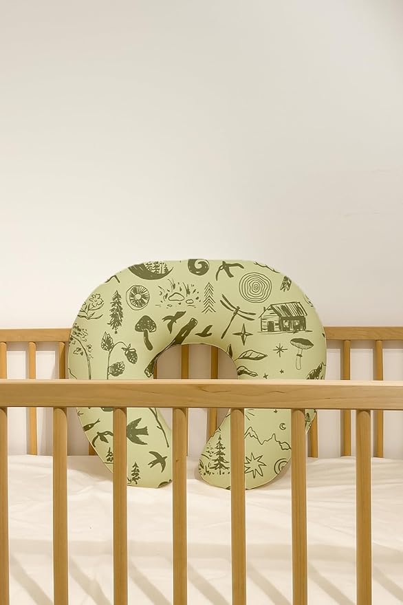 Nursing Pillow Covers 2 Pack, Breastfeeding Pillow Slipcovers Soft and Stretchy, Nursing Covers for Baby Girls Boys Newborn