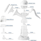 NCVI Manual Breast Pump for Breastfeeding Small Nipple, 20mm Silicone Soft Flange Single Hand Held Pump Breast Milk 5oz, BPA-Free with Two Kinds of Suction Adjusted Suitable for 17/18/19/20mm Nipples