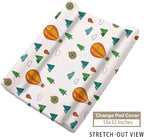 Personalized Baby Crib Bedding Set, Custom Name Hot Air Balloon Pattern Nursery Bedding Set 3 Pcs, Baby Blanket Fitted Crib Sheet Changing Pad Cover, Personalized Nursery Decor Gift for Newborns Boys