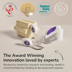 doddl Toddler Utensils, Ergonomic Fork Spoon and Knife Set for Self Feeding, Stainless Steel Silverware for 1-3 Year Olds, BPA Free, Dishwasher Safe (Indigo)