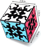Gear Cube 3x3 with Three-Dimensional Gear Structure Magic Cube 3x3x3 Puzzles Toys (60mm) Brain Teaser Puzzle Game Toy for Children and Adults (Style B)