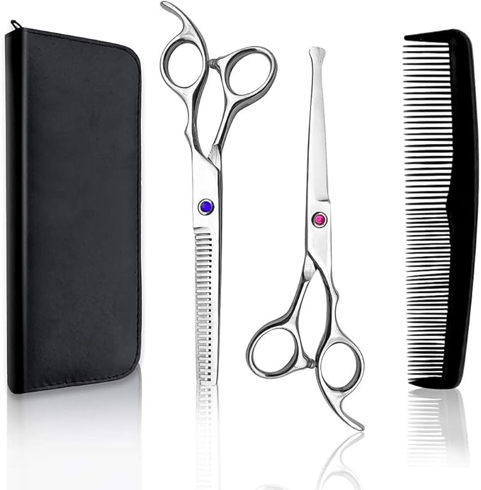 Kids Professional Hair Scissors Barber Shears 6.5-inch Hair Cutting Scissors Salon Thinning Scissors for Children, Women Men Kids,Salon, Home