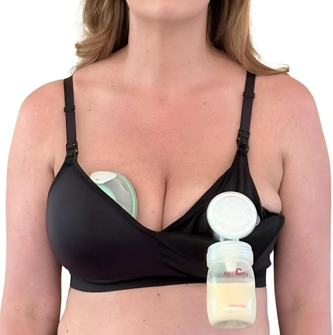 Supermom Hands Free Pumping and Nursing Bra - Hands Free Nursing Bra for Pumping - Breastfeeding Bras for Women