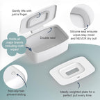 Zdolmy Wipes Dispenser, Wipe Holder for Baby, Refillable Wipe Container, Large Capacity, Lengthen, Fit for Most Standard Baby Wipe