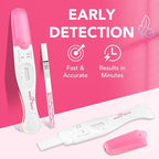 Easy@Home Pregnancy Test Sticks: Reliable & Early Detection - Accurate Results in Minutes - Easy to Use at Home | Pregnancy Tests with Curved Handle - 6 Sticks + 12 Strips