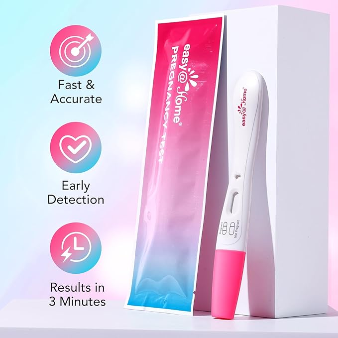 Easy@Home Smart Timing Pregnancy Test: Accurate Early hCG Detection - Fast Results & Easy to Use at-Home Tests with Love Heart Indicator | 5 Pack