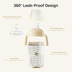 Bc babycare Sippy Cup Learner for 6+ Month Old with Nipples & Handles, Spill Proof Sippy Cup, Weighted Straw Toddler Cups, Anti-Choking Baby Cups 1 Pack,Blue