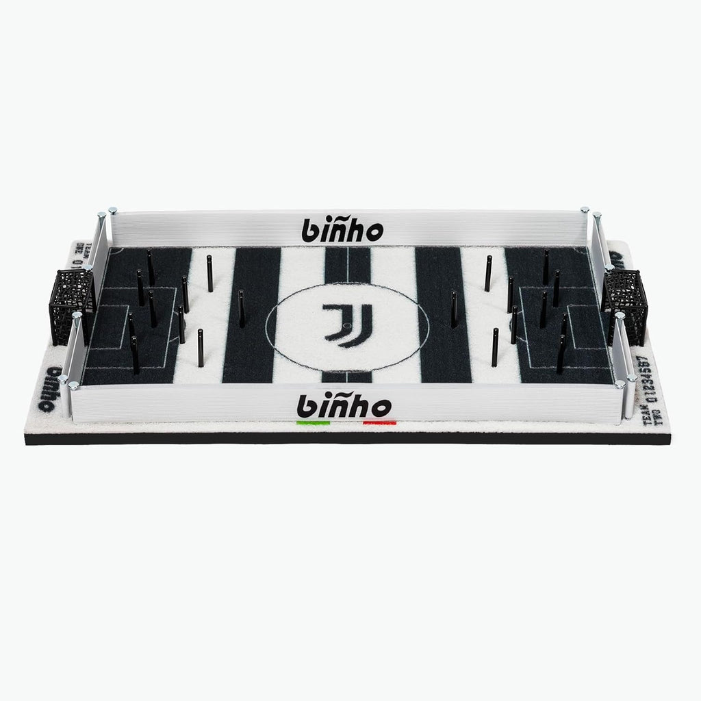 Binho Board Classic Board Game Juventus Edition - 2-Player Fast-Paced Finger Flicker Pinball Family Board Games - Portable Tabletop Sports Game Set for Any Occasion
