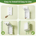 SAFELON 1Pcs Baby Proof Electrical Outlet Box Electrical Outlet Cover Baby Proof Box Plug Cover for Baby Safety (White)