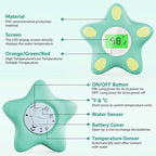 Baby Bath Thermometer, Infant Digital Water Thermometer Safety with 4 Color Backlit and Temperature Warning, Room Thermometers Floating Toy for Infant, Toddler, Bathtub, Swimming Pool