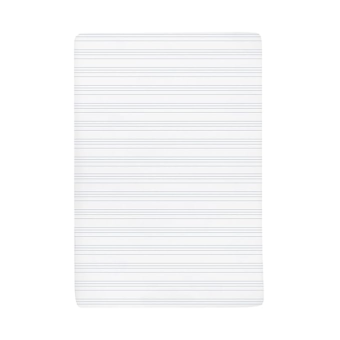 Ely’s & Co. Crib Sheets, Baby Boy Fitted Crib Mattress Sheet Set, 2 Pack, 100% Jersey Knit Cotton, Infant and Toddler Nursery Bedding, Blue Stars + Stripes Print, 28” x 52”