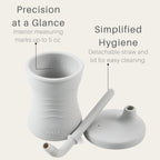 PandaEar Silicone Training Cup, 3 Pack Baby Drinking Sippy Cups with Straw for Baby and Toddler 6 Months+ (Dark Blue/Light Blue/Gray)