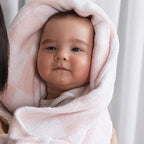 Living Textiles Chenille Knitted Blanket - Pink Check