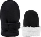 Zsedrut No Scratch Baby Mittens Toddler Infant Fleece Lined Gloves Winter Warm Mitten for Baby Boys Girls