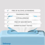 BEBESUP-Korea’s #1 Sensitive Baby Wipes -Hypoallergenic Water-based Unscented Alcohol-Free Extra-Thick Ｏrganic Superfood Extracts Plant- Based for sensitive skin Flip-Top (1 Pack)
