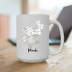 Personalized Name Red Panda Lover Accent Coffee Mug, Awesome Red Panda Ceramic Coffee Cup Gift, Customized Animal Travel Mug Gift For Dad Mom Kids Birthday Thanksgiving, Cute Animal White Cup 11 15Oz