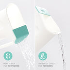 Frida Baby Control The Flow Bath Rinse Cup, Tear Free Rinser to Wash Hair and Body with Easy Grip Handle and Removable Rain Shower, Made in USA