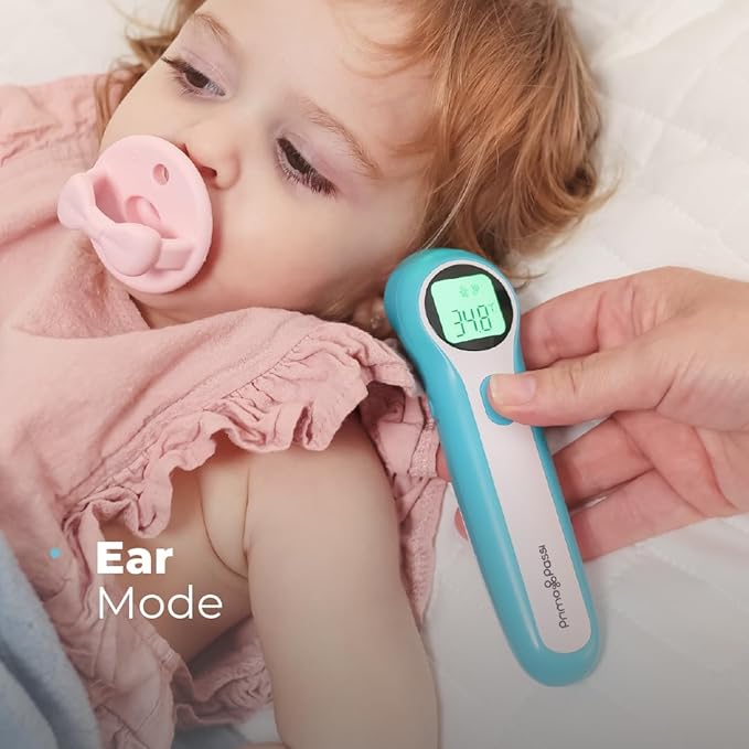 Forehead & Ear Thermometer for Mom & Baby, 1 Second Readings, Fever Alert, Automatic Switch Between oC/of