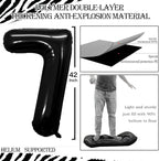 GOER Number 27 Balloons for 27th Birthday Party Decorations,42 Inch Jumbo Foil Helium 72 Balloons for 72nd Birthday Party Decoration (Black)