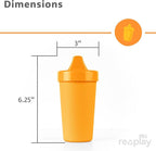 Re-Play Sippy Cups for Toddlers - 10 Oz. Reusable Spill Proof Cups for Kids, Dishwasher/Microwave Safe - Made in USA - Set of 4-3.13" x 6.25" - Spring