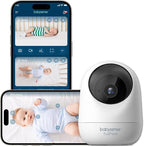 Babysense FullPeek 3MP Video Baby Monitor, WiFi Security Camera with Auto Tracking, Intelligent Motion & Sound Detection, Night Vision, Private Hidden Lens Mode, Supports SD Card