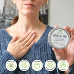 BREATHE Easy, Natural Aromatherapy Essential Oil Blend for Sinus and Nasal Congestion Relief, Seasonal Allergie, Chest Rub | For Adults, Kids, Toddlers, Babies with Peppermint + Eucalyptus | USA Made