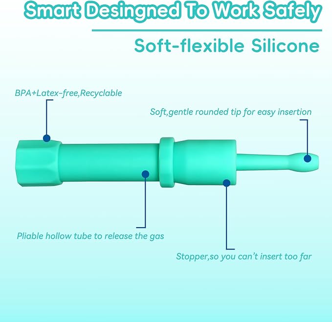 Gas and Colic Reliever for Babies, Baby Gas Colic Relief, Natural Solution for Baby Colic and Gas Relief, Safe & Effective Instant Constipation Relief for Babies, 20 Count (Green)