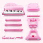 Love&Mini Piano Keyboard Toys for Girls - 31 Keys Kids Toy Piano with Microphone and Stool for Toddler Music Toy for 3+ Years Old Girls Birthday Gift